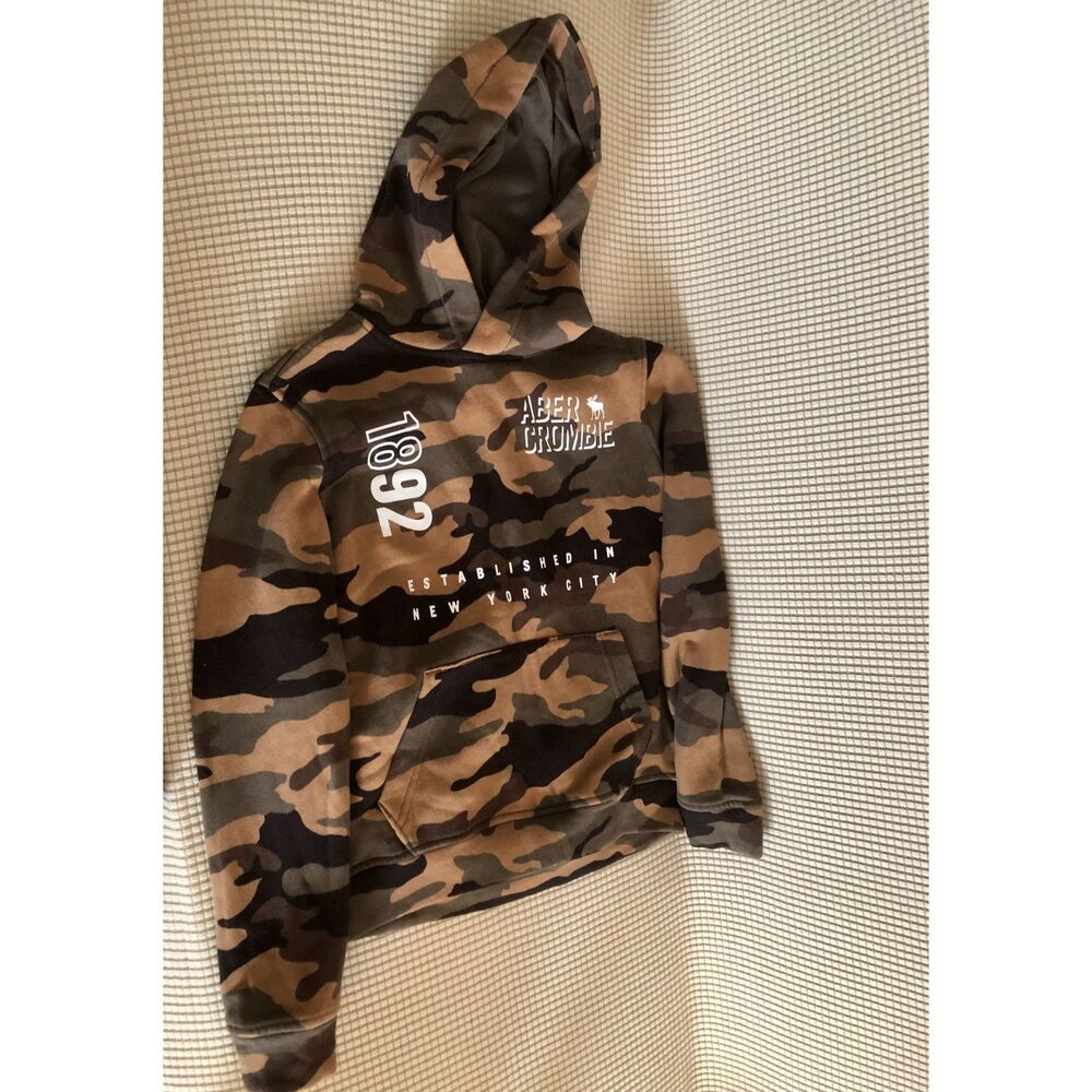 Abercrombie Kids Camo Graphic Hoodie Size 11/12